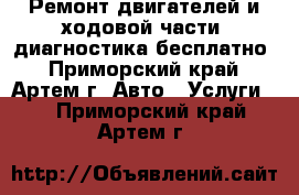 Ремонт двигателей и ходовой части  диагностика бесплатно - Приморский край, Артем г. Авто » Услуги   . Приморский край,Артем г.